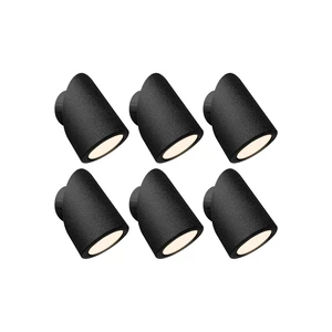 GKOLED 6-Pack Recessed Low Voltage Rotatable LED Deck Lights, Petite Directional Post Lighting, 1W 12V Flush Mount Rail Light, 3000K, IP66 Rated, Die-cast Aluminum Housing, Powder Coated Finish, Black