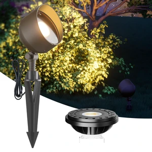 Cheopha PAR36 Low Voltage Landscape Spotlight, 10W 12V, 850LM, 2700K, 1pc | IP65 Die-Cast Aluminum Outdoor Spot Light with Replaceable G53 PAR36 LED Bulb, 75W Equivalent, 180° Adjustable