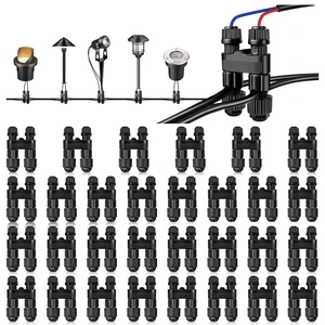 Low Voltage Wire Connectors 30 Pack, Fastlock2 Landscape Lighting Connectors, Waterproof Tool-Free Quick Connect Electrical Wire Connectors for 1218 Gauge Cable, Outdoor Garden Pathway & Yard Lights Low Voltage Wire Connectors 30 Pack, Fastlock2 Landscape Lighting Connectors, Waterproof Tool-Free Quick Connect Electrical Wire Connectors for 1218 Gauge Cable, Outdoor Garden Pathway & Yard Lights