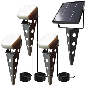 Solar Spot Lights Outdoor Waterproof IP65 Landscape Spotlights with Metal Stake 42ft Cable 3-in-1 Cool White Auto On/Off Dusk to Dawn Uplights for Flag Pole Trees Garden Yard Landscape Downlight Solar Spot Lights Outdoor Waterproof IP65 Landscape Spotlights with Metal Stake 42ft Cable 3-in-1 Cool White Auto On/Off Dusk to Dawn Uplights for Flag Pole Trees Garden Yard Landscape Downlight