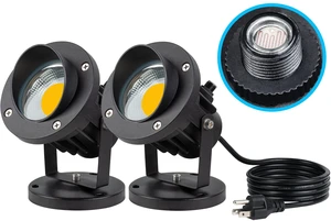 SUNVIE 20W Spot Lights Outdoor with Photocell Sensor, Dusk to Dawn LED Landscape Spotlights, Waterproof 120V 2000LM 3000K Landscape Lighting for Yard Flag Tree Garden 6 FT US 3-Plug in Cord, 2 Pack SUNVIE 20W Spot Lights Outdoor with Photocell Sensor, Dusk to Dawn LED Landscape Spotlights, Waterproof 120V 2000LM 3000K Landscape Lighting for Yard Flag Tree Garden 6 FT US 3-Plug in Cord, 2 Pack