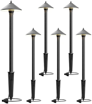 VENUS MANUFACTURING 12V LED Low Voltage Pathway Lights with G4 Bulbs | 1.2W, 40LM, 2700K warm white aluminum landscape lights with replaceable G4 LED
