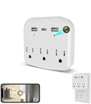 1080P Hidden Camera Wall Plug with Motion Detection, WiFi Spy Camera for Home Security, Wireless Nanny Cam for Baby Monitor & Pet Camera, Remote Viewing Indoor Security Camera with SD Card 1080P Hidden Camera Wall Plug with Motion Detection, WiFi Spy Camera for Home Security, Wireless Nanny Cam for Baby Monitor & Pet Camera, Remote Viewing Indoor Security Camera with SD Card