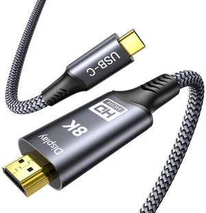 8K USB C to HDMI 2.1 Cable: 8K@60Hz 4K@240Hz for Home Office 10 FT | Type-C to HDMI Braided Cord, 48Gbps, HDR, HDCP2.3, Thunderbolt 5/4 Compatible for MacBook, iPhone 17/16, iPad, Galaxy,XPS 8K USB C to HDMI 2.1 Cable: 8K@60Hz 4K@240Hz for Home Office 10 FT | Type-C to HDMI Braided Cord, 48Gbps, HDR, HDCP2.3, Thunderbolt 5/4 Compatible for MacBook, iPhone 17/16, iPad, Galaxy,XPS