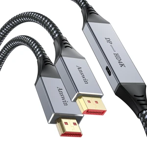 Bidirectional
DisplayPort
to
HDMI
4K@60Hz
HDMI
to
DisplayPort
Cable
8Ft | HDMI DisplayPort cable with USB-C Power, Braided Build, Bi-directional 4K, 2K@120Hz for PS5, Xbox, Laptop, PC and Monitors Bidirectional
DisplayPort
to
HDMI
4K@60Hz
HDMI
to
DisplayPort
Cable
8Ft | HDMI DisplayPort cable with USB-C Power, Braided Build, Bi-directional 4K, 2K@120Hz for PS5, Xbox, Laptop, PC and Monitors