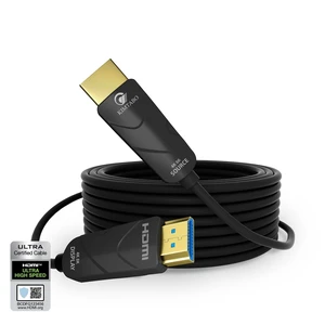 KIMTABO Fiber Optic HDMI Cable 50 ft, 10K 8K 4K Certified HDMI 2.1 Cable, CL3 Rated in Wall 48Gbps Extra Long Active Cable, Slim & Light Unidirectional One-Way HDMI, Support D-HDR, eARC Dolby Atmos KIMTABO Fiber Optic HDMI Cable 50 ft, 10K 8K 4K Certified HDMI 2.1 Cable, CL3 Rated in Wall 48Gbps Extra Long Active Cable, Slim & Light Unidirectional One-Way HDMI, Support D-HDR, eARC Dolby Atmos