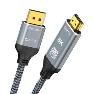 SEIKETSU DisplayPort to HDMI 2.1 Cable 10FT, 8K@60Hz for Dell/NVIDIA/AMD | Supports 4K@120Hz, Uni-Directional DP to HDMI Braided cord, Compatible with monitors, projectors and more, Grey SEIKETSU DisplayPort to HDMI 2.1 Cable 10FT, 8K@60Hz for Dell/NVIDIA/AMD | Supports 4K@120Hz, Uni-Directional DP to HDMI Braided cord, Compatible with monitors, projectors and more, Grey