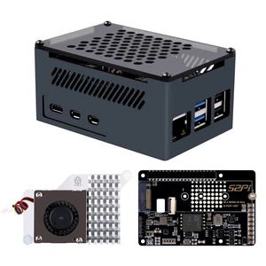 GeeekPi P33 M.2 NVME M-Key PoE+ Hat with Official Pi 5 Active Cooler and Aluminum Case for Raspberry Pi 5, Support M.2 NVMe SSDs 2230/2242/2260/2280 GeeekPi P33 M.2 NVME M-Key PoE+ Hat with Official Pi 5 Active Cooler and Aluminum Case for Raspberry Pi 5, Support M.2 NVMe SSDs 2230/2242/2260/2280