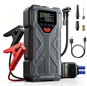 Jump Starter with Air Compressor, 4000A 12V Portable Car Jump Box, 150PSI Tire Inflator Battery Jumper Booster, Power Bank LED Flashlight, Car Emergency Kit for Vehicles (9.0L Gas / 8.0L Diesel) Jump Starter with Air Compressor, 4000A 12V Portable Car Jump Box, 150PSI Tire Inflator Battery Jumper Booster, Power Bank LED Flashlight, Car Emergency Kit for Vehicles (9.0L Gas / 8.0L Diesel)