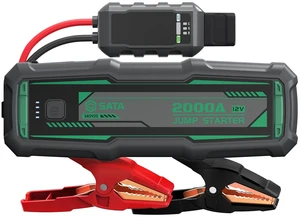SATA 2000A Car Battery Jump Starter, 8.5L Gas & 6.5L Diesel, 12V Jump Box | 88.8Wh Booster Jump Pack for Dead Battery -4°F to 140°F, 18W Fast Charging, Jumper Cables, LED Light, Up to 12-Month Standby SATA 2000A Car Battery Jump Starter, 8.5L Gas & 6.5L Diesel, 12V Jump Box | 88.8Wh Booster Jump Pack for Dead Battery -4°F to 140°F, 18W Fast Charging, Jumper Cables, LED Light, Up to 12-Month Standby