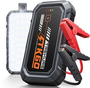 TREKURE Car Battery Jumper Starter Portable 5000A, Portable Car Jump Starter up to 10L Gas or 8L Diesel Engine, Jump Box, Jumper Cables for Car Battery, Magnetic Build, 2000LM Flashlight, Power Bank TREKURE Car Battery Jumper Starter Portable 5000A, Portable Car Jump Starter up to 10L Gas or 8L Diesel Engine, Jump Box, Jumper Cables for Car Battery, Magnetic Build, 2000LM Flashlight, Power Bank