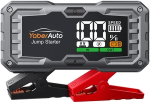 YaberAuto Car Battery Jump Starter 5500A Portable Car Jump Starter Battery Pack (10.0L Gas/9.0L Diesel), 12V Car Battery Jump Starter Portable, Jump Box with Jumper Cables, 160W DC, 4-Modes-Lights YaberAuto Car Battery Jump Starter 5500A Portable Car Jump Starter Battery Pack (10.0L Gas/9.0L Diesel), 12V Car Battery Jump Starter Portable, Jump Box with Jumper Cables, 160W DC, 4-Modes-Lights