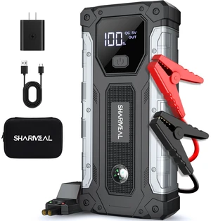 Sharmeal 2026 Upgraded Car Jump Starter 7000A, Jump Starter Battery Pack, 12V Portable Jump Box with USB Ports, LCD Display, Storage Case, and LED Light Sharmeal 2026 Upgraded Car Jump Starter 7000A, Jump Starter Battery Pack, 12V Portable Jump Box with USB Ports, LCD Display, Storage Case, and LED Light