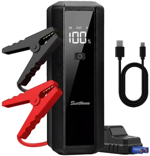 SuntNeew Jump Starter 8000mAh 12V Battery Booster for Gas Diesel | 1500A for 6.0L gas 3.0L diesel, Cars trucks SUVs motorcycles, USB-A 5V 2.4A, LED flashlight 3-mode, smart clamp protection SuntNeew Jump Starter 8000mAh 12V Battery Booster for Gas Diesel | 1500A for 6.0L gas 3.0L diesel, Cars trucks SUVs motorcycles, USB-A 5V 2.4A, LED flashlight 3-mode, smart clamp protection