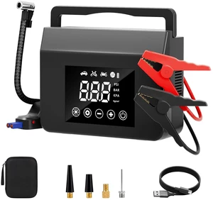 12V 4000A Portable Car Battery Jump Starter with Air Compressor | 4-in-1 Jump Box for 12V Car Battery, 150PSI Auto-Stop Tire Inflator, LED Light & Power Bank, up to ALL Gas & 8.0L Diesel 12V 4000A Portable Car Battery Jump Starter with Air Compressor | 4-in-1 Jump Box for 12V Car Battery, 150PSI Auto-Stop Tire Inflator, LED Light & Power Bank, up to ALL Gas & 8.0L Diesel