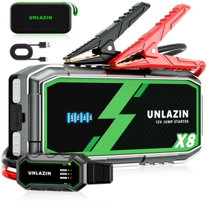 X8 10000A Portable Jump Starter with Force Start, All Gas & Diesel Engines | 12V Car Starter Jump Box & Battery Starter Booster, QC 3.0 Quick Charge, LED Light, Passenger Car, RV, ATV, Motorcycle