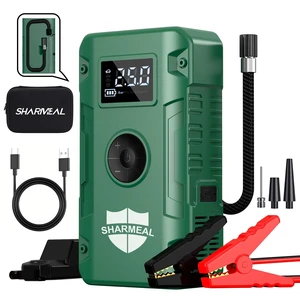 Sharmeal Jump Starter 7000A, 12V Car Battery Jump Starter with Air Compressor (Up to All Gas or 12.0L Diesel Engine), Battery Booster with 3 Modes Flashlight and Jumper Cable