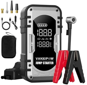 VANXIPOW 8000A Portable Car Battery Jump Starter with Air Compressor, 150PSI (9.0 L Gas/8.0L Diesel), 12V Jump Box Car Battery with 600 Lm LED Light, with Large LED Display, Power Bank VANXIPOW 8000A Portable Car Battery Jump Starter with Air Compressor, 150PSI (9.0 L Gas/8.0L Diesel), 12V Jump Box Car Battery with 600 Lm LED Light, with Large LED Display, Power Bank