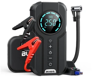 4000A Jump Starter with Air Compressor, 150PSI Battery Jumper Starter Portable for All Gas and 10.0L, 12V Car Jump Starter with Jumper Cable 3 Modes Flashlight and EVA Bag