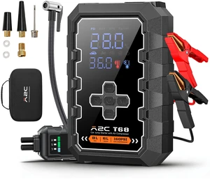A2C 3500A Jump Starter with Air Compressor, 59.2Wh & 160PSI Car Battery Booster, 12V Portable Jump Starter (8L Gas, 6L Diesel), 25-Cylinder Fast Tire Inflator with Smart LCD Display & Light & Case A2C 3500A Jump Starter with Air Compressor, 59.2Wh & 160PSI Car Battery Booster, 12V Portable Jump Starter (8L Gas, 6L Diesel), 25-Cylinder Fast Tire Inflator with Smart LCD Display & Light & Case