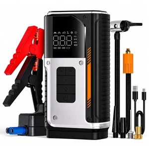 [2026NEW] 5000A Peak Portable Car Jump Starter with 150PSI Air Compressor | 12V Jump Box | LCD Display | Flashlight | Storage Case | 6000mAh Power Bank | 12-Layer Protection | 6.0L/7.5L Engine