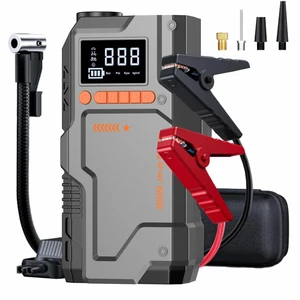 Jump Starter with Air Compressor, 5000A Battery Jumper Starter Portable (9.0 Gas/8.0L Diesel),150 PSI Tire Inflator, 12V Jump Box Car Battery Jumper Starter with Jumper Cables, LED Lights, LCD Display Jump Starter with Air Compressor, 5000A Battery Jumper Starter Portable (9.0 Gas/8.0L Diesel),150 PSI Tire Inflator, 12V Jump Box Car Battery Jumper Starter with Jumper Cables, LED Lights, LCD Display