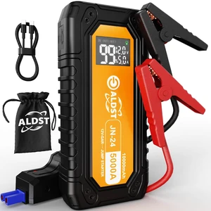 ALDST Jump Starter 5000A, 1Hour Fast Charging, Car Battery Jumper Pack | Portable 12V Power Bank for 9.0L Gas 8.0L Diesel, PD45W, 10000mAh, LED Display, Flashlight for Cars Trucks Motorcycles RVs