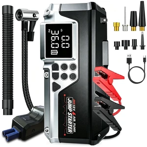 Oivjckx G3 Car Jump Starter with Air Compressor | 1000A Peak, 12000mAh Portable Battery Booster, 150PSI Tire Inflator, 60W PD Charge, LED Flashlight