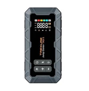 TREKURE TK80 Portable Car Jump Starter with Air Compressor 16000mAh | Up to All Gas/12L Diesel, 60W Fast Charging Car Battery Booster Jump Starter, 800LM Light, LED