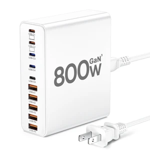 800W USB C Charger Block,10-Port GaN Charging Station | Aexhend Fast Charging Type C & USB A Wall Charger Adapter for MacBook Pro/Air,iPhone,iPad,Dell XPS,Samsung Galaxy(White) 800W USB C Charger Block,10-Port GaN Charging Station | Aexhend Fast Charging Type C & USB A Wall Charger Adapter for MacBook Pro/Air,iPhone,iPad,Dell XPS,Samsung Galaxy(White)
