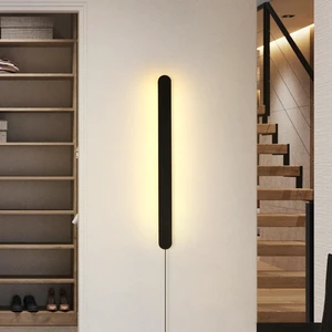 Ovyiech Modern LED Plug in Wall Sconce, 23.6" Black Matte Long Wall Lights | 12W 3000K Warm White, Acrylic Indoor Wall Lamp with 59" Plug Cable for Bedroom, Living Room, Hallway Ovyiech Modern LED Plug in Wall Sconce, 23.6" Black Matte Long Wall Lights | 12W 3000K Warm White, Acrylic Indoor Wall Lamp with 59" Plug Cable for Bedroom, Living Room, Hallway