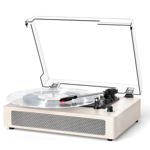 Vinyl Record Player Vintage 3-Speed Bluetooth Turntable with Belt-Drive | Built-in Stereo Speakers, RCA Output, AUX in, Auto Stop,Oak LP Player Vinyl Record Player Vintage 3-Speed Bluetooth Turntable with Belt-Drive | Built-in Stereo Speakers, RCA Output, AUX in, Auto Stop,Oak LP Player