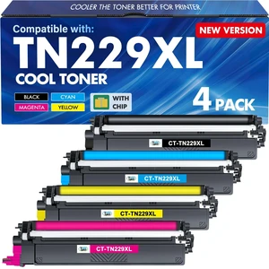 TN229XL TN229 229XL Toner Cartridges 4 Pack Compatible for Brother MFC-L3780CDW TN 229 TN-229XL TN-229 TN229XXL MFC-L3720CDW HL-L3280CDW HL-L3220CDW HL-L3300CDW HL-L3295CDW MFC-L8395CDW Printer TN229XL TN229 229XL Toner Cartridges 4 Pack Compatible for Brother MFC-L3780CDW TN 229 TN-229XL TN-229 TN229XXL MFC-L3720CDW HL-L3280CDW HL-L3220CDW HL-L3300CDW HL-L3295CDW MFC-L8395CDW Printer