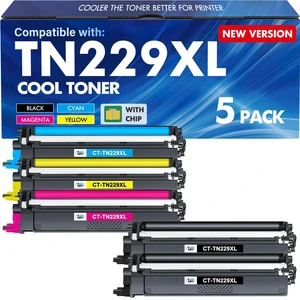 TN229XL TN229 229XL Toner Cartridges Compatible for Brother MFC-L3780CDW MFC-L3720CDW HL-L3280CDW TN 229 TN-229XL TN-229 TN229XXL HL-L3220CDW HL-L3300CDW HL-L3295CDW MFC-L8395CDW Printer 5 Pack TN229XL TN229 229XL Toner Cartridges Compatible for Brother MFC-L3780CDW MFC-L3720CDW HL-L3280CDW TN 229 TN-229XL TN-229 TN229XXL HL-L3220CDW HL-L3300CDW HL-L3295CDW MFC-L8395CDW Printer 5 Pack