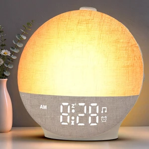 Sunrise Alarm Clock Wake Up Light, White Noise Machine, 30 Soothing Sounds | Sunset Simulation, 9 Color Dimmable Night Lights Sunlight Lamp, Loud Digital Clock for Kids Heavy Sleepers Adults Bedrooms Sunrise Alarm Clock Wake Up Light, White Noise Machine, 30 Soothing Sounds | Sunset Simulation, 9 Color Dimmable Night Lights Sunlight Lamp, Loud Digital Clock for Kids Heavy Sleepers Adults Bedrooms