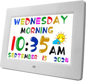 MASSII Digital Teaching Clock Talking Time, 24 Alarms Custom Reminders, Checklist to-Do List, Auto DST & Calendar Display, Sleep Trainer, Easy to Use for Kids Birthday Gift- White with Remote MASSII Digital Teaching Clock Talking Time, 24 Alarms Custom Reminders, Checklist to-Do List, Auto DST & Calendar Display, Sleep Trainer, Easy to Use for Kids Birthday Gift- White with Remote