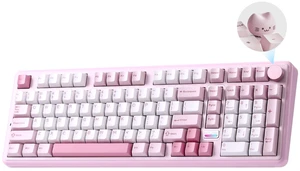 YUNZII B98 PRO 96% Wireless Mechanical Keyboard(Pink, Milk Switch) | QMK/VIA, with Numpad, Dual-Style Knob Design, Creamy Pre-Lubed Switches, Hot Swap, Gasket Mount, RGB for Gaming/Win/Mac YUNZII B98 PRO 96% Wireless Mechanical Keyboard(Pink, Milk Switch) | QMK/VIA, with Numpad, Dual-Style Knob Design, Creamy Pre-Lubed Switches, Hot Swap, Gasket Mount, RGB for Gaming/Win/Mac