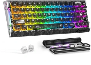 ATTACK SHARK R68 HE Wired RT 8K RGB TKL Mechanical Gaming Keyboard, Ink | 0.005mm Accuracy,0.08ms Latency,256K Scan,Hall Effect Magnetic Switch,Web Driver,Carbon Fiber CNC Aluminum Alloy for PC/Mac ATTACK SHARK R68 HE Wired RT 8K RGB TKL Mechanical Gaming Keyboard, Ink | 0.005mm Accuracy,0.08ms Latency,256K Scan,Hall Effect Magnetic Switch,Web Driver,Carbon Fiber CNC Aluminum Alloy for PC/Mac