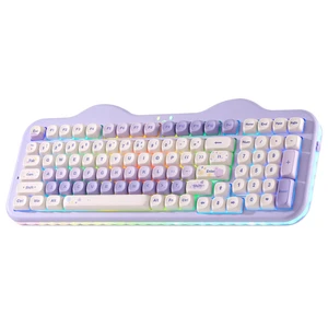 YUNZII C98 Cute Cake Wireless Mechanical Keyboard(Purple, Milk Switch) | 99 Keys with Number Pad, Hot Swap, PBT MOA Keycaps, BT5.0/2.4G/USB-C, Gasket Mount, Custom RGB Backlit for Win/Mac YUNZII C98 Cute Cake Wireless Mechanical Keyboard(Purple, Milk Switch) | 99 Keys with Number Pad, Hot Swap, PBT MOA Keycaps, BT5.0/2.4G/USB-C, Gasket Mount, Custom RGB Backlit for Win/Mac