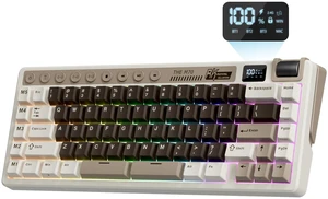 RK ROYAL KLUDGE M70 Wireless Mechanical Keyboard with Display/Macro Keys | Massive 6000mAh Creamy Gaming Keyboard w/Macro Keys/Digital Screen/Knob, Hot Swappable 75% Wireless Keyboard BT/2.4G/USB-C RK ROYAL KLUDGE M70 Wireless Mechanical Keyboard with Display/Macro Keys | Massive 6000mAh Creamy Gaming Keyboard w/Macro Keys/Digital Screen/Knob, Hot Swappable 75% Wireless Keyboard BT/2.4G/USB-C