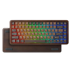 YUNZII WOOD84 75% Wireless RGB Mechanical Gaming Keyboard(Wood, Candy) | Walnut Wood Case,BT/2.4G/USB-C,RGB Backlit Tray Mount Hot-swap Keyboard with PBT Dye-Sub Keycaps for Retro Desk Setups YUNZII WOOD84 75% Wireless RGB Mechanical Gaming Keyboard(Wood, Candy) | Walnut Wood Case,BT/2.4G/USB-C,RGB Backlit Tray Mount Hot-swap Keyboard with PBT Dye-Sub Keycaps for Retro Desk Setups