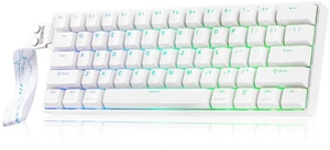 EPOMAKER HE60 Hall Effect Keyboard with Shine Through RGB, 8000mAh (White) | 0.005mm Rapid Triggering, Dual 8K Polling, 2.4G/BT/Wired, SOCD, Snap Key, PBT Keycaps, Mac/WIN Compatible, Thocky & Creamy EPOMAKER HE60 Hall Effect Keyboard with Shine Through RGB, 8000mAh (White) | 0.005mm Rapid Triggering, Dual 8K Polling, 2.4G/BT/Wired, SOCD, Snap Key, PBT Keycaps, Mac/WIN Compatible, Thocky & Creamy