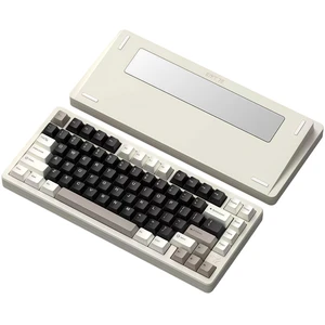 ELECFOX MK INKY75 CNC Aluminum Mechanical Keyboard Triple-Mode Connectivity Gaming Keyboard, 75% Layout Mechanical Keyboard,with Superior Acoustics, Creamy Sounding, RGB/HMX/4000mAh(Light Beige) ELECFOX MK INKY75 CNC Aluminum Mechanical Keyboard Triple-Mode Connectivity Gaming Keyboard, 75% Layout Mechanical Keyboard,with Superior Acoustics, Creamy Sounding, RGB/HMX/4000mAh(Light Beige)