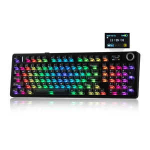 EPOMAKER Aula F99 MAX Wireless Mechanical Keyboard, Smart Screen & Knob | 8000mAh, 2.4Ghz/BT Creamy Keyboard, Pre-Lubed Switch, Hot-Swappable, RGB Backlit, Custom Software (Black) EPOMAKER Aula F99 MAX Wireless Mechanical Keyboard, Smart Screen & Knob | 8000mAh, 2.4Ghz/BT Creamy Keyboard, Pre-Lubed Switch, Hot-Swappable, RGB Backlit, Custom Software (Black)