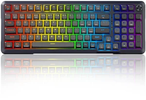 Redragon K688PRO Wireless Tri Mode Gasket Mechanical Gaming Keyboard | Hot Swappable 8000mAH Gaming Keyboard with Five-Layer Padding & Knob, BT/2.4GHz/USB-C, RGB Backlit, 98 Keys Creamy Keyboard Redragon K688PRO Wireless Tri Mode Gasket Mechanical Gaming Keyboard | Hot Swappable 8000mAH Gaming Keyboard with Five-Layer Padding & Knob, BT/2.4GHz/USB-C, RGB Backlit, 98 Keys Creamy Keyboard