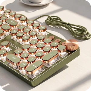 Wired
Typewriter
Style
Mechanical
Keyboard,
Media
Knob,
Soft
Clack-Green | White Backlit, Retro Round Keycaps, Metal Panel, 104-Key Full-size Desk Setup for Windows, PC, Laptop, Pink Switch, EWEADN Wired
Typewriter
Style
Mechanical
Keyboard,
Media
Knob,
Soft
Clack-Green | White Backlit, Retro Round Keycaps, Metal Panel, 104-Key Full-size Desk Setup for Windows, PC, Laptop, Pink Switch, EWEADN