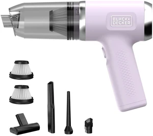 BLACK+DECKER dustbuster mini 2-in-1 Small Vacuum Air Blower, Lilac (MDB-2) | 4 Attachments, LED Lights, 16 mins runtime, Lightweight dust busters cordless rechargeable, USB cable, 8V, 13 AW, 250 mph
