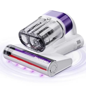 Mattress Vacuum Cleaner, Bed Vacuum with 18Kpa Suction & 253.7nm UV-C Light | 150°F Heat, Ultrasonic, Intelligent Dual Cup, HEPA, One-Click Dust Removal Handheld Vacuums for Bed, Sofa, Carpet, White Mattress Vacuum Cleaner, Bed Vacuum with 18Kpa Suction & 253.7nm UV-C Light | 150°F Heat, Ultrasonic, Intelligent Dual Cup, HEPA, One-Click Dust Removal Handheld Vacuums for Bed, Sofa, Carpet, White