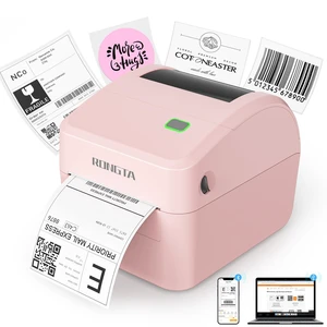 Rongta 4x6 Bluetooth Shipping Label Printer | Thermal Label Printer for Shipping Packages, Small Business, Home, Office, Compatible with Major Platforms, Pink Rongta 4x6 Bluetooth Shipping Label Printer | Thermal Label Printer for Shipping Packages, Small Business, Home, Office, Compatible with Major Platforms, Pink