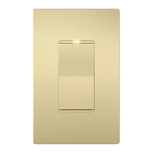 LIDER Lighted Decorator Switch, Frameless Paddle Light Switch, 3-Way, 15A | Locator Light, UL Listed, Matte Gold, Grounding Screw, Polycarbonate Thermoplastic, Guide Light, Single-Pole Compatible LIDER Lighted Decorator Switch, Frameless Paddle Light Switch, 3-Way, 15A | Locator Light, UL Listed, Matte Gold, Grounding Screw, Polycarbonate Thermoplastic, Guide Light, Single-Pole Compatible